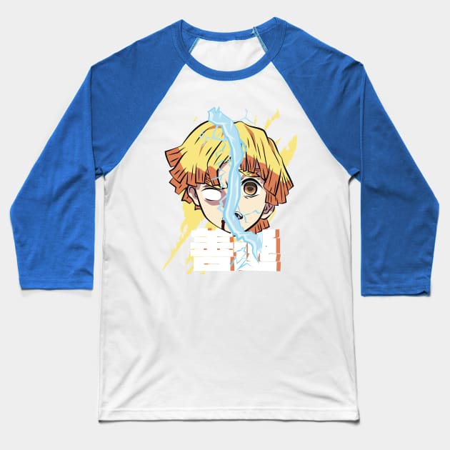 DEMON SLAYER 2: ZENITSU HALF COWARD HALF POWERFUL Baseball T-Shirt by FunGangStore